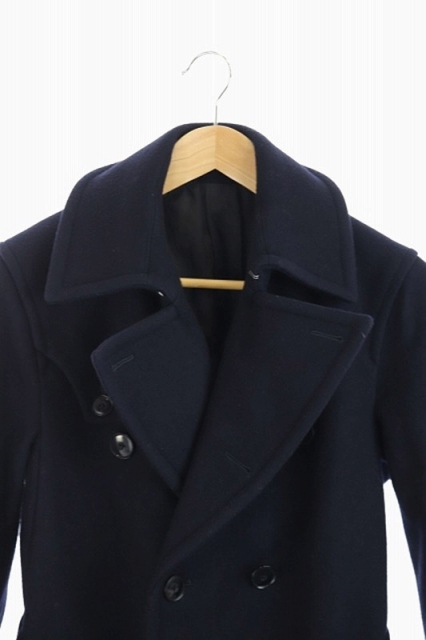 中古 サイ Scye Basics メルトンpコート ピーコート ロング ベルト付き 36 紺 ネイビー Rm Os レディースの通販はau Pay マーケット ブランド古着のベクトル