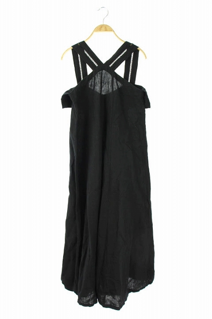 中古 ヴェルニカ Velnica ワンピース リネン マキシ丈 ノースリーブ 黒 Kn Os レディースの通販はau Pay マーケット ブランド古着のベクトル