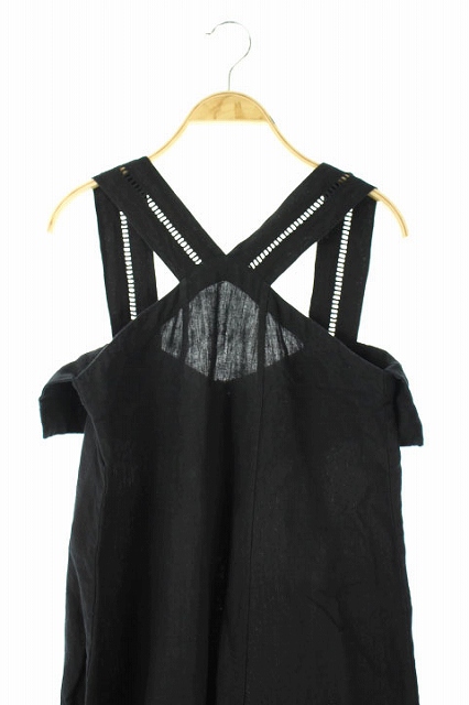 中古 ヴェルニカ Velnica ワンピース リネン マキシ丈 ノースリーブ 黒 Kn Os レディースの通販はau Pay マーケット ブランド古着のベクトル