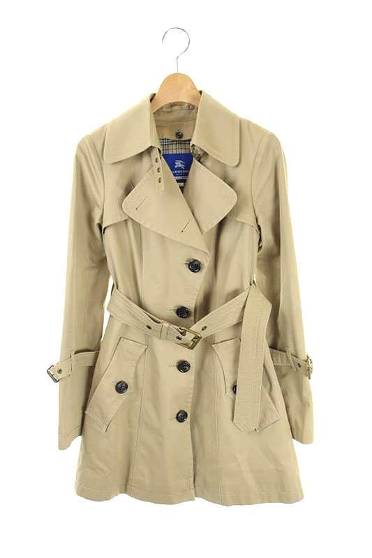 中古 バーバリーブルーレーベル Burberry Blue Label トレンチコート ショート ベルト 36 ベージュ レディースの通販はau Pay マーケット ブランド古着のベクトル