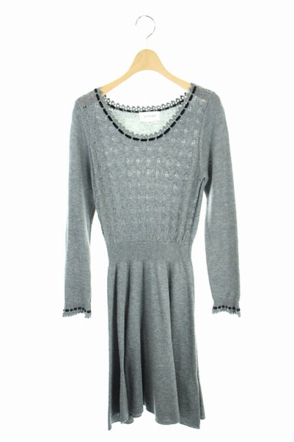 中古 ジルバイジルスチュアート Jill By Jillstuart ワンピース ニット 長袖 フレア ひざ丈 Fr グレー レディースの通販はau Pay マーケット ブランド古着のベクトル