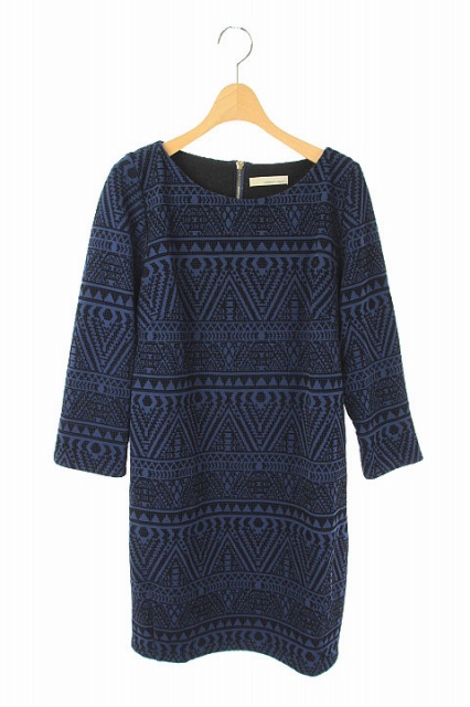 中古 カプリシューレマージュ Capricieux Le Mage 総柄ワンピース 長袖 タイト 38 青 黒 Os Sh レディースの通販はau Pay マーケット ブランド古着のベクトル