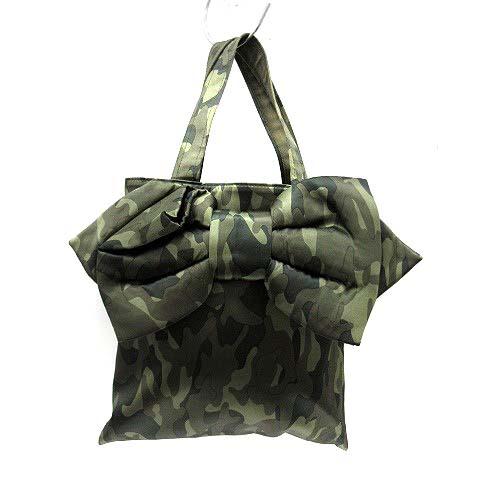 中古 ミュゲ Muguet バッグ トート ハンド 迷彩 カモフラ リボン カーキ Yi42 レディースの通販はau Pay マーケット ブランド古着のベクトル