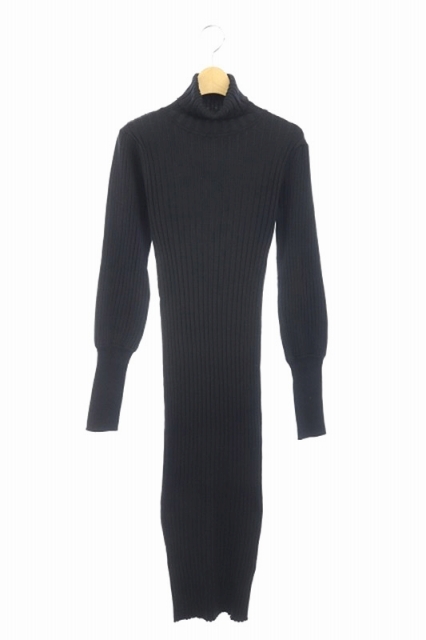 中古 ザラ Zara ワイドリブタートルネックニットワンピース ロング 長袖 Us M 黒 Ao Os レディースの通販はau Pay マーケット ブランド古着のベクトル