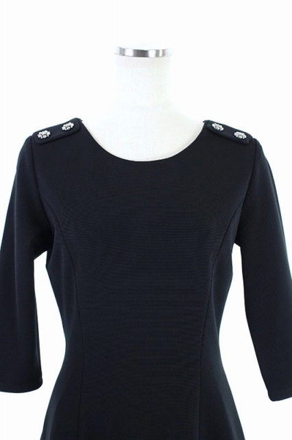 中古 レディ Rady ビジューボタンフレアワンピース 七分袖 膝丈 F 黒 Ao Os レディースの通販はau Pay マーケット ブランド古着のベクトル