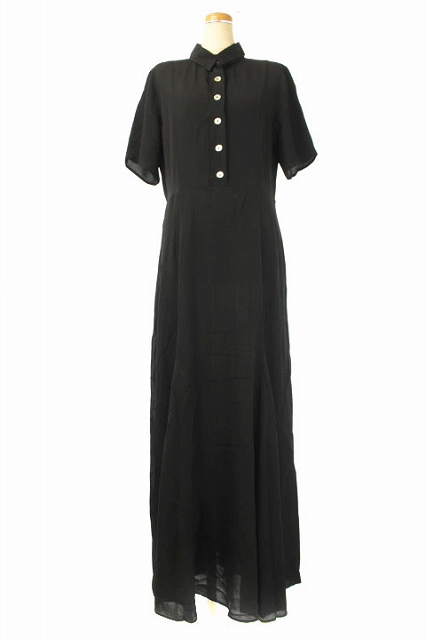 中古 ザラ Zara シャツワンピース マキシ丈 半袖 S 黒 Kn Os レディースの通販はau Pay マーケット ブランド古着のベクトル