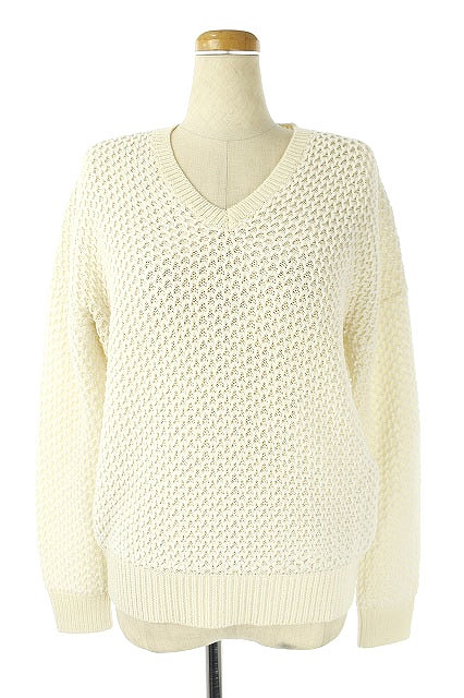 中古 デプレ Des Pres トゥモローランド デザインvネックニット セーター 長袖 1 白 アイボリー レディースの通販はau Pay マーケット ブランド古着のベクトル