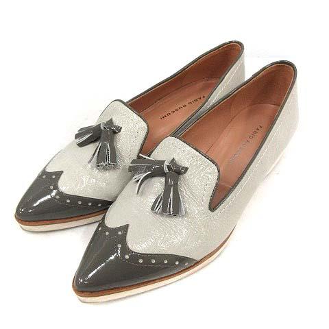 中古 ファビオルスコーニ シューズ スリッポン ポインテッドトゥ ウエッジソール タッセル 36 グレー レディースの通販はau Pay マーケット ブランド古着のベクトル