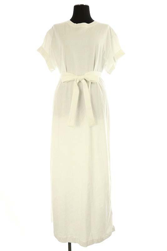 中古 Clane Back Frill One Piece ワンピース 半袖 ロールアップ ロング 切替 ベルトリボン F 白 Os レディースの通販はau Pay マーケット ブランド古着のベクトル