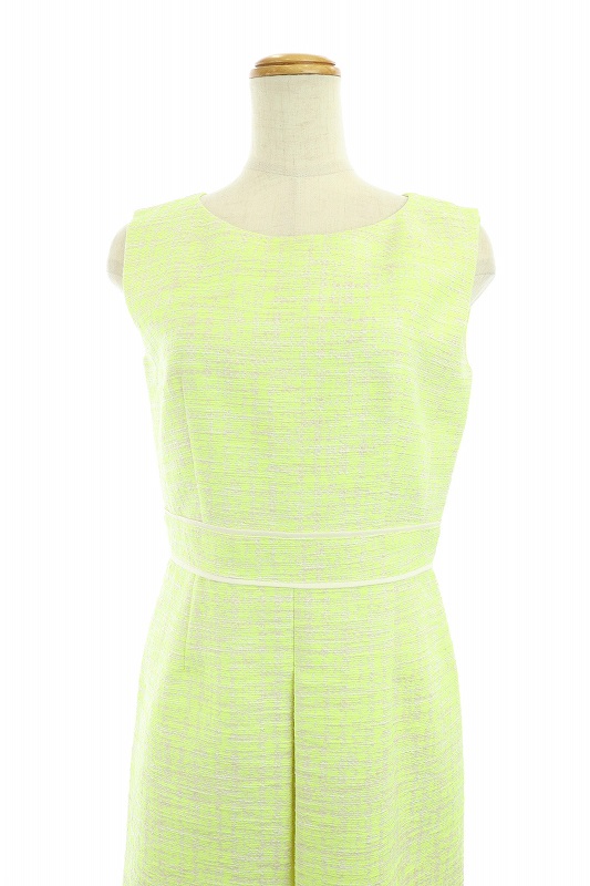 中古 アナイ Anayi Dutel Creation ツイードワンピース ひざ丈 ノースリーブ 38 黄 ベージュ Kn Os レディースの通販はau Pay マーケット ブランド古着のベクトル