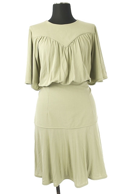 中古 バレンシアガ Balenciaga 半袖ワンピース フレアスリーブ 台形 34 スモークグリーン Os レディースの通販はau Pay マーケット ブランド古着のベクトル