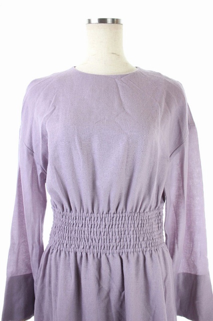 中古 エブール Ebure ウールマキシワンピース ロング 長袖 フレア 38 紫 ラベンダー Es Os レディースの通販はau Pay マーケット ブランド古着のベクトル