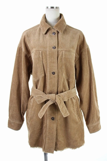 中古 ザラ Zara コーデュロイジャケット ベルト付き Xs ベージュ Es Os レディースの通販はau Pay マーケット ブランド古着のベクトル