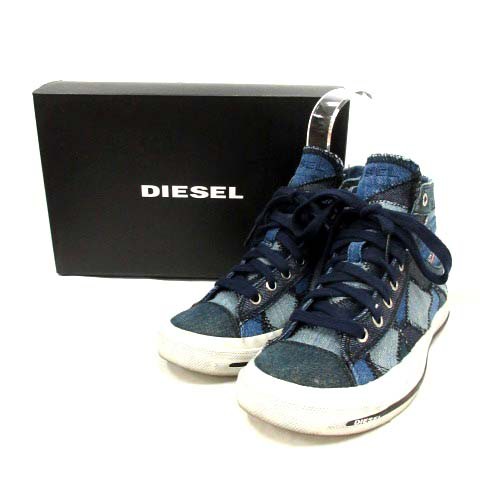 中古 ディーゼル Diesel スニーカー ハイカット Exposure デニム レースアップ 8ホール 23cm 紺 Yi40 レディースの通販はau Pay マーケット ブランド古着のベクトル