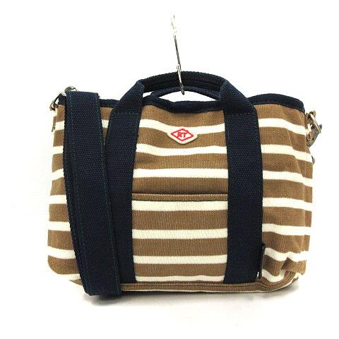 中古 ルートート Rootote バッグ ハンド ショルダー 2way ボーダー キャンバス 茶色 ブラウン 白 ホワイト Yo1 レディースの通販はau Pay マーケット ブランド古着のベクトル