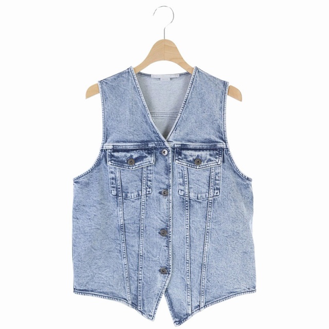 中古 ステラマッカートニー Stella Mccartney デニムベスト ケミカルウォッシュ 34 青 Kn Os レディースの通販はau Pay マーケット ブランド古着のベクトル