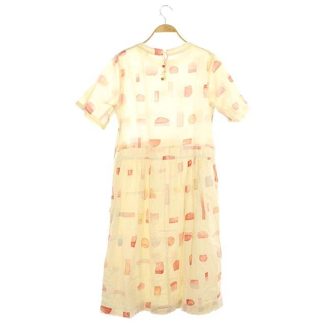 中古 シャンブルドゥシャーム Chambre De Charme 半袖リネン総柄ワンピース ロング F アイボリー 赤 水色の通販はau Pay マーケット ブランド古着のベクトル