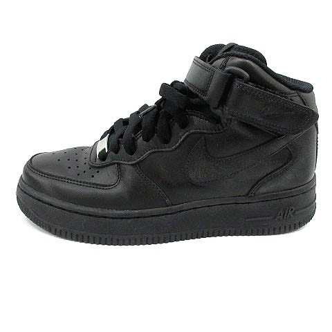 中古 ナイキ スニーカー レザー ロゴ Wmns Air Force 1 Mid 23cm 黒 001 Sr レディースの通販はau Pay マーケット ブランド古着のベクトル