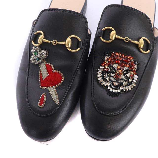 GUCCI グッチ レザースリッパ プリンスタウン-