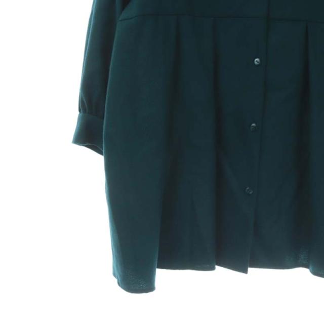 【中古】ダーマコレクション dama collection シャツ Vネック タック トップス ウール 長袖 7R グリーン 緑 /AO ■OS|au PAY マーケット