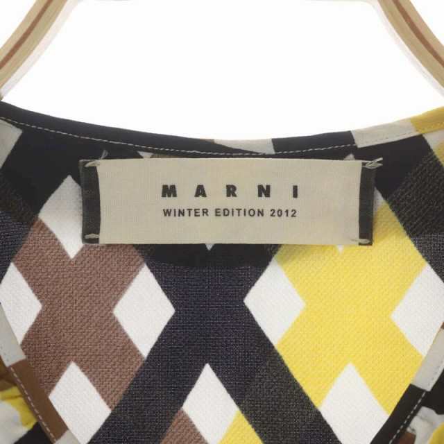 エボニー Marni - Marni マルニ フリル チェック ノースリーブ 
