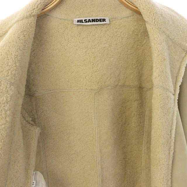 着丈ロング美品 イタリア製 JIL SANDER ノーカラー  ロング ダウンコート 34