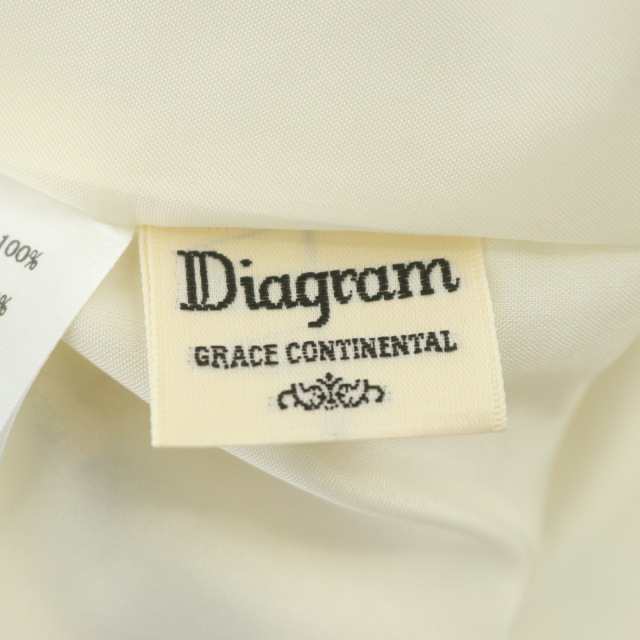 【中古】ダイアグラム グレースコンチネンタル Diagram GRACE CONTINENTAL 花柄 タイト ワンピース ミモレ丈 長袖 38|au PAY マーケット
