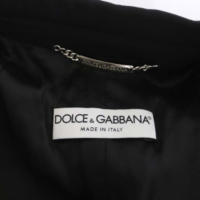 DOLCE & GABBANA パイピング装飾デザインスーツ 黒 M イタリア製 正規