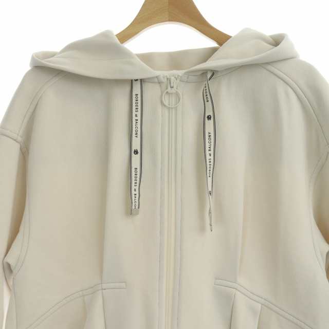 BORDERS at BALCONY SWEAT PEPLUM HOODIE eva.gov.co