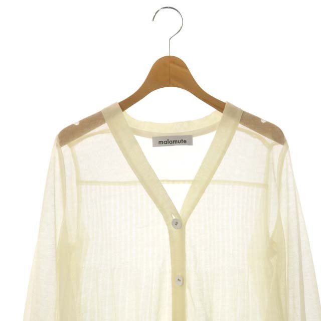 中古】マラミュート malamute 22SS push up pleated sheer cardigan