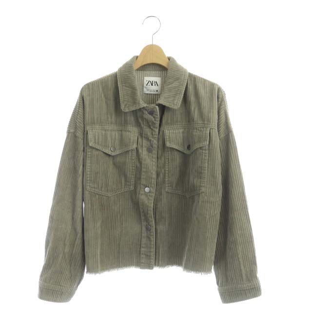 中古】ザラ ZARA ジャケット コーデュロイ コットン ステンカラー 裾 ...