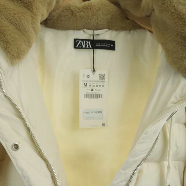 中古】ザラ ZARA ダウンコート アウター ミドル丈 ジップアップ 総裏地