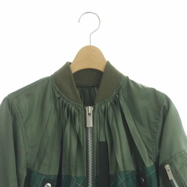 中古】サカイ sacai 22SS ブルゾン ジャケット ドッキング チェック