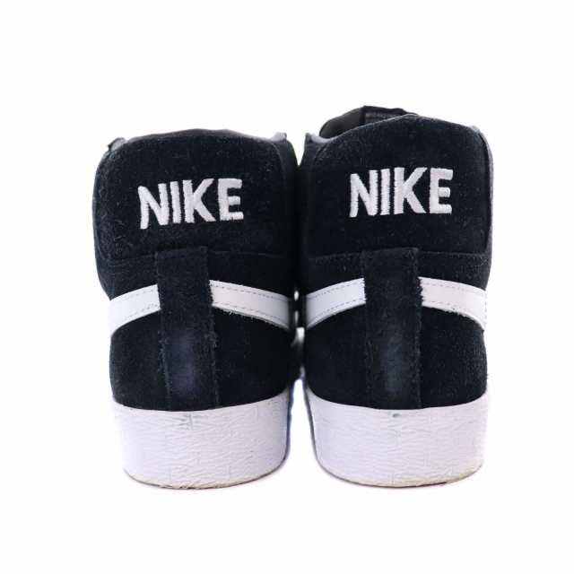 中古】ナイキ NIKE BLAZER SB ハイカットスニーカー 23 黒 ブラック 白 ...