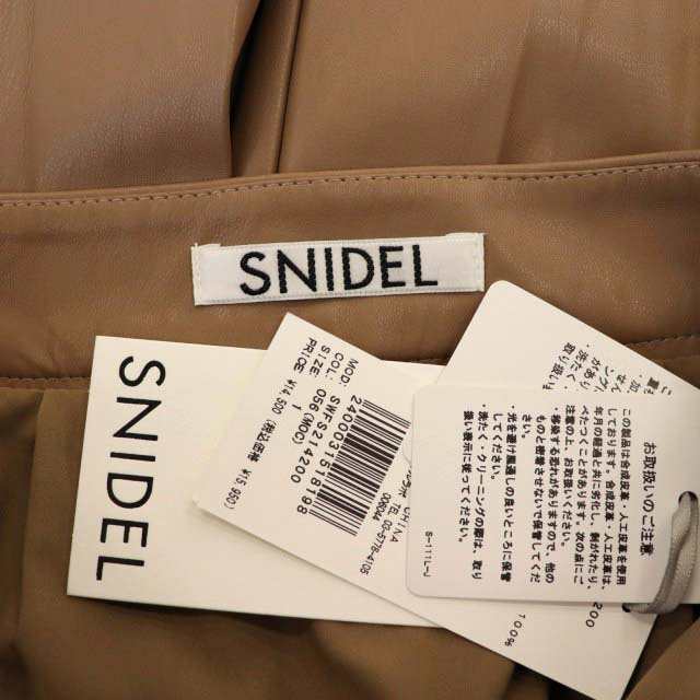 中古】未使用品 スナイデル snidel 21AW フェイクレザー プリーツ