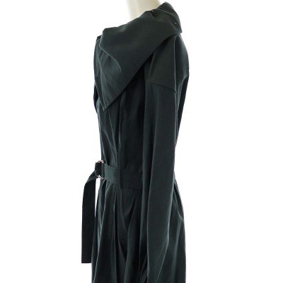 【中古】3.1 フィリップリム 3.1 phillip lim 20AW extured Faille Shirt Dress With Scarf  Neck ワンピース 4 緑｜au PAY マーケット