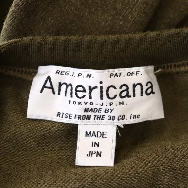 アメリカーナ Americana ワンピース フレア ロング 半袖 ロゴ 刺繍