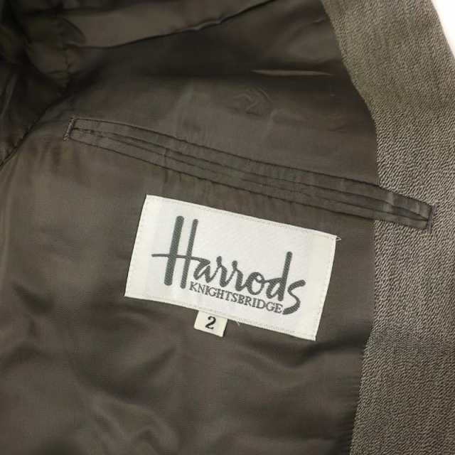 【中古】ハロッズ Harrods スーツ セットアップ テーラードジャケット 2B 総裏地 テーパードパンツ センタープレス｜au PAY マーケット
