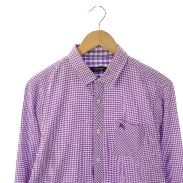 激安直営店 バーバリー紫パープルシャツ シャツ | www.superredes.com.co