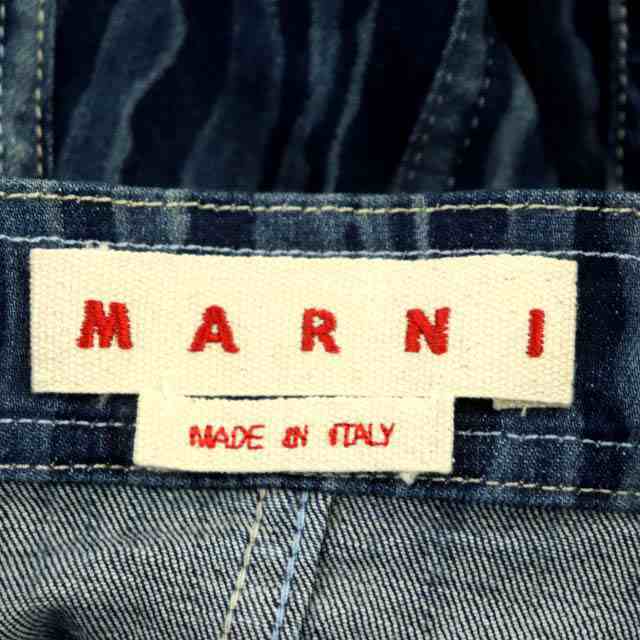 中古】マルニ MARNI FUNNY STRIPE DENIM スカート ロング フレア