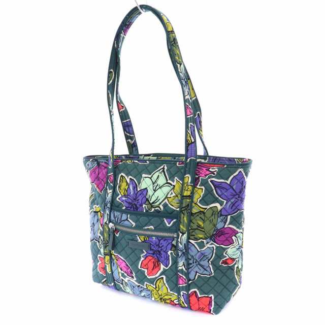 中古】ベラブラッドリー Vera Bradley トートバッグ 花柄 緑 グリーン