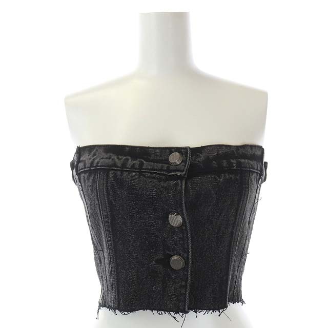 中古】未使用品 ボンボム BONBOM 23SS Denim Crop Tube Top トップス