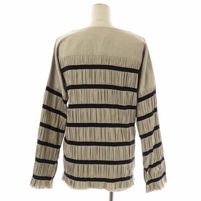 中古】ペレック pelleq Shirring striped tops トップス カットソー