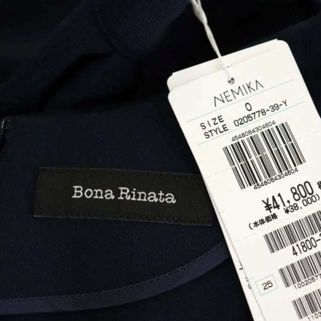 中古】未使用品 ボナリナータ Bona Rinata ワンピース 七分袖 袖リボン