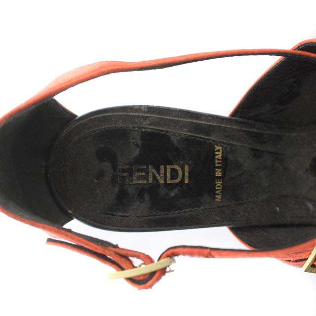 中古】フェンディ FENDI パテントストラップサンダル ストラップ