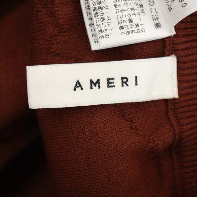 【中古】アメリヴィンテージ Ameri VINTAGE ROTY EASY KNIT PANTS ニットパンツ ワイド イージー S 茶  ブラウン｜au PAY マーケット