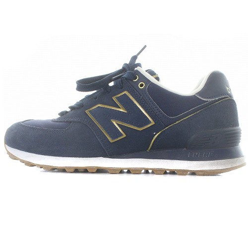 中古】ニューバランス NEW BALANCE WL574SOC スニーカー ロゴ スエード