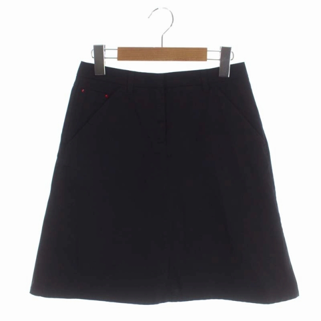 中古】モスキーノ MOSCHINO ラインストーンスカート ミニ 台形  