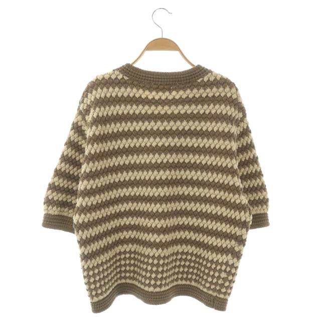 55cmゆき丈クラネ UNEVEN DOT HALF SLEEVE KNIT カーディガン