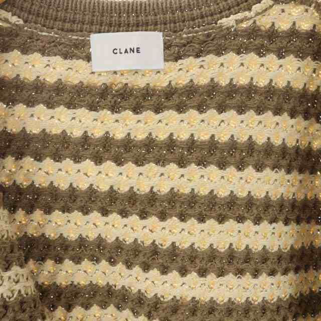 55cmゆき丈クラネ UNEVEN DOT HALF SLEEVE KNIT カーディガン